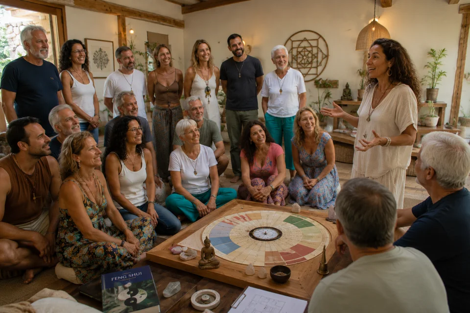 Participantes del retiro holístico de yoga disfrutando experiencias de sanación y bienestar