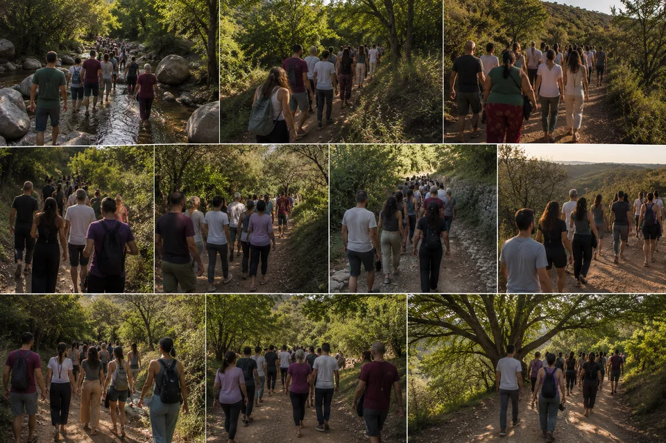 Participantes del retiro holístico de yoga disfrutando experiencias de sanación y bienestar