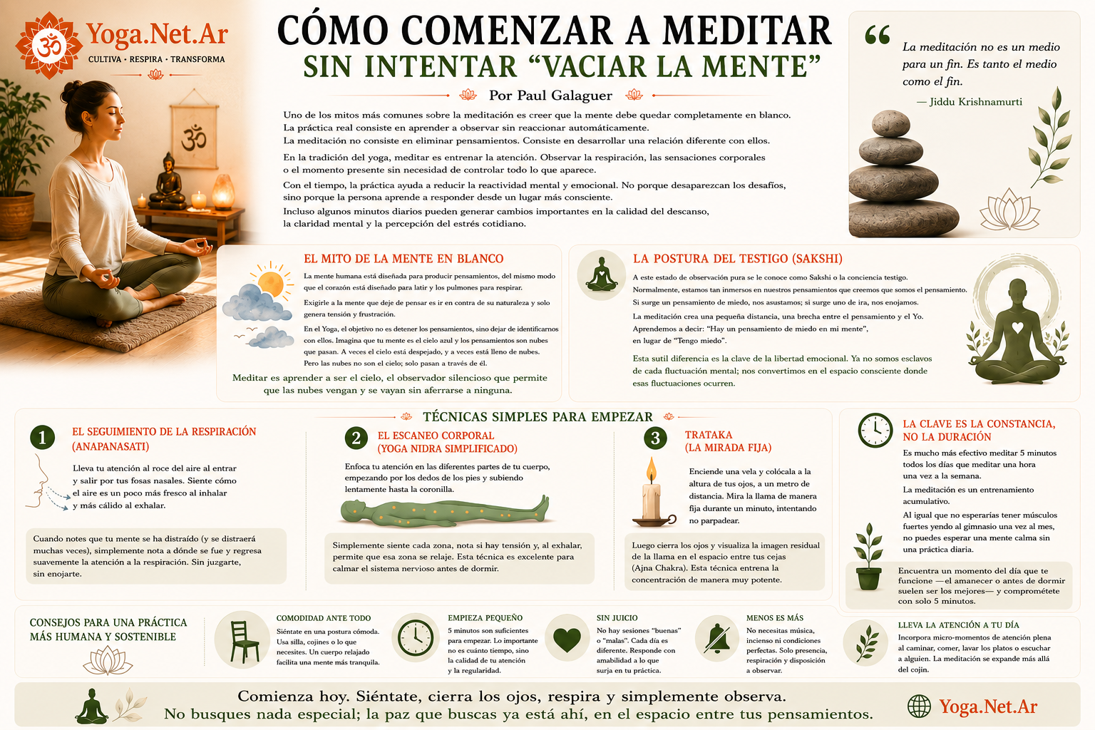 C&oacute;mo comenzar a meditar sin intentar &ldquo;vaciar la mente&rdquo; | Yoga
