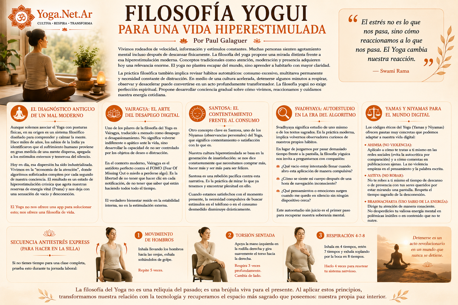 Filosof&iacute;a yogui para una vida hiperestimulada | Yoga