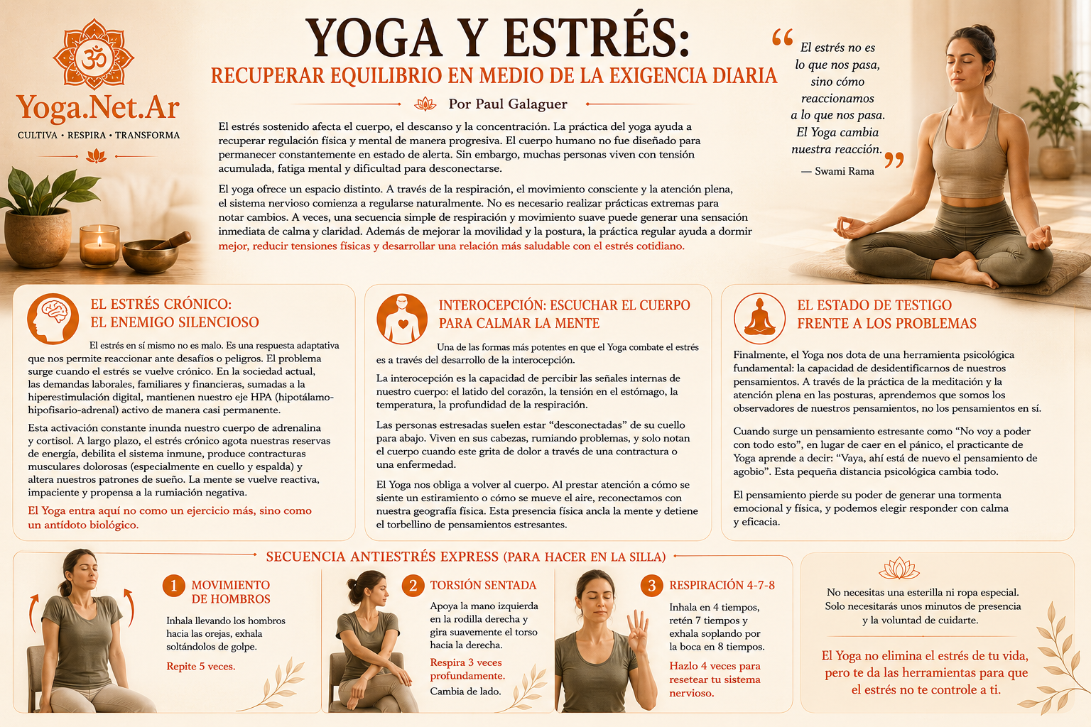 Yoga y estr&eacute;s: recuperar equilibrio en medio de la exigencia diaria | Yoga